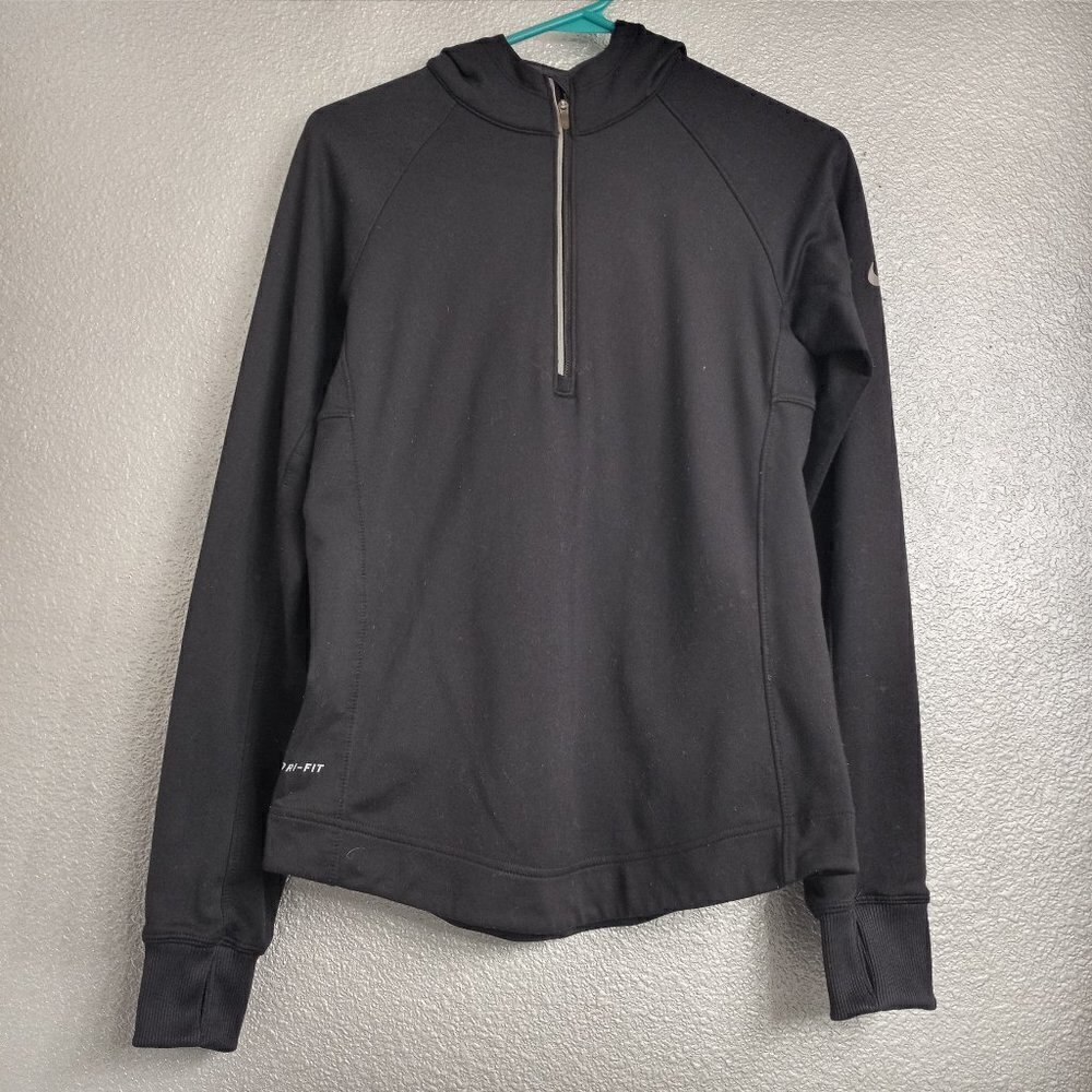 Nike Black Pullover Jacket Hoodie Size S